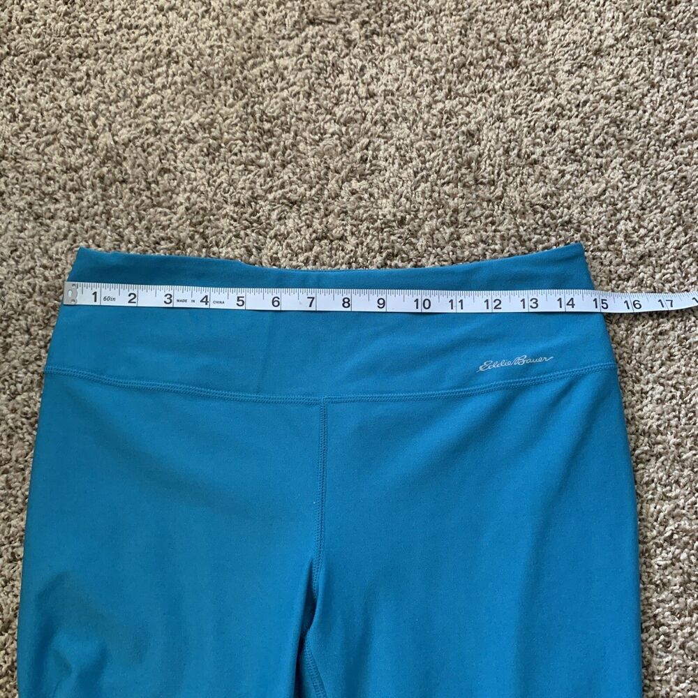 Eddie Bauer Teal Blue Capri Compression Athletic Pants Womens Medium - Picture 11 of 12